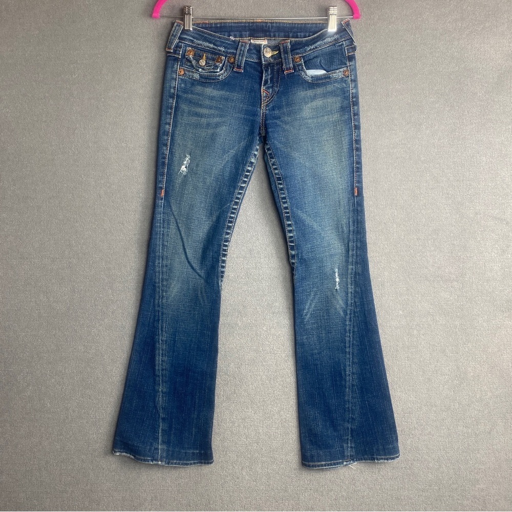 True Religion Joey Jeans Women’s Flare Low Rise Made USA Y2K size 27